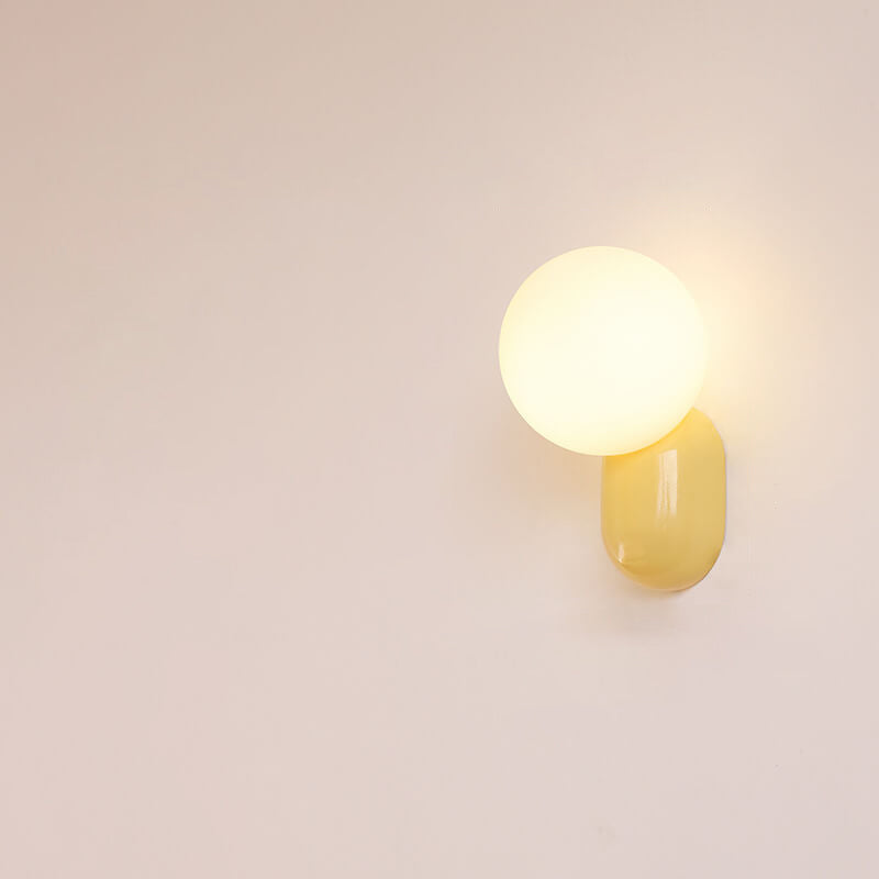 Modern Glass Globe Wall Light