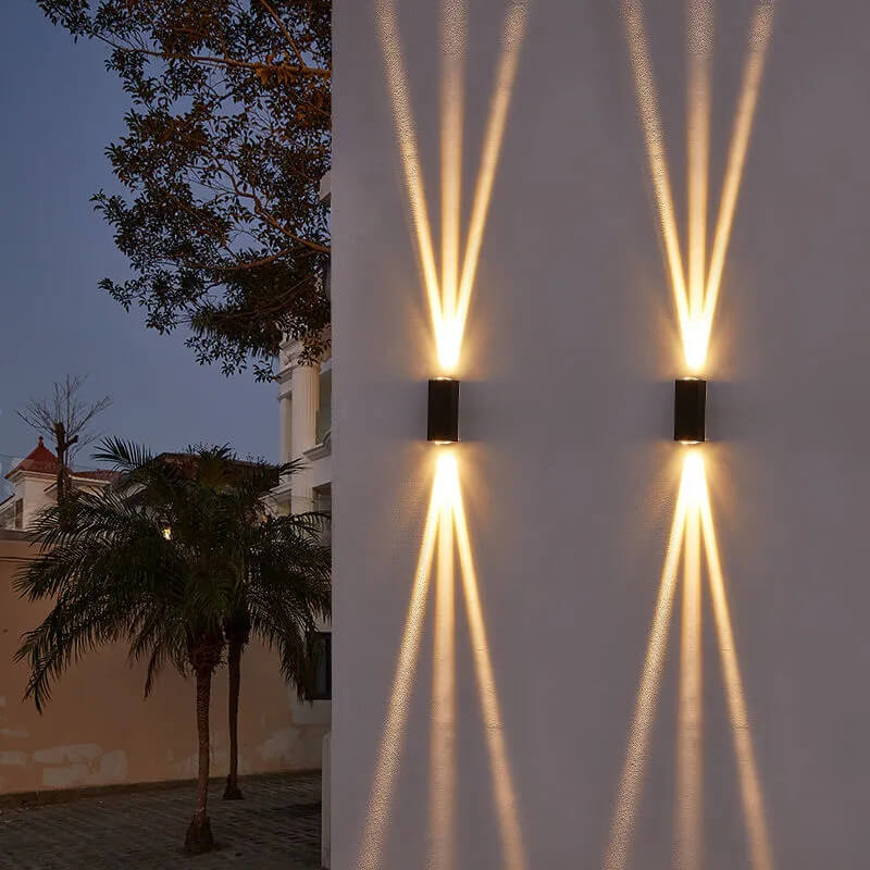 Modern Minimalist Aluminum Hardware Rectangular LED Outdoor Wall Sconce Lamp for Outdoor Patio