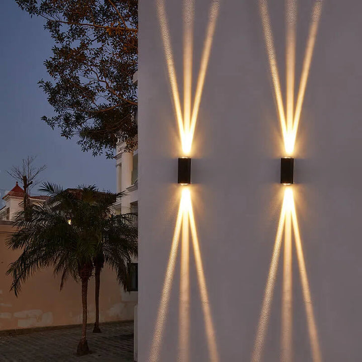 Modern Minimalist Aluminum Hardware Rectangular LED Outdoor Wall Sconce Lamp for Outdoor Patio