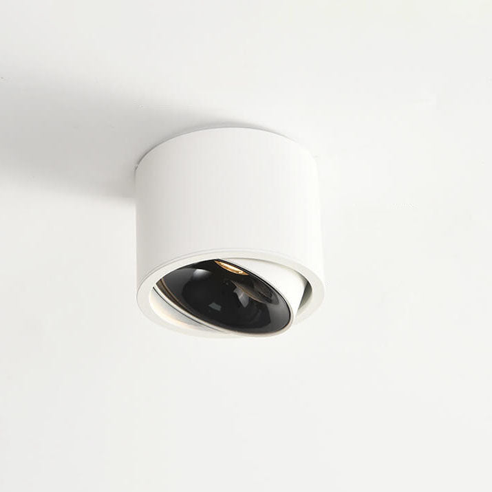 Modern Minimalist Aluminum Round Spotlight Adjustable LED Flush Mount Ceiling Light For Living Room