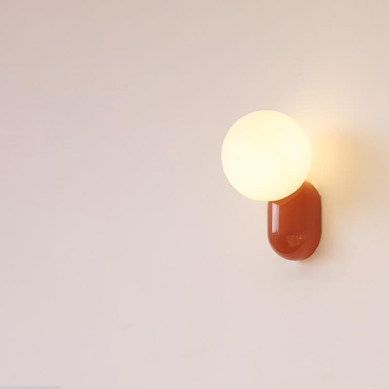Modern Glass Globe Wall Light