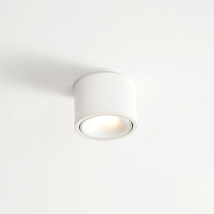Modern Minimalist Aluminum Round Spotlight Adjustable LED Flush Mount Ceiling Light For Living Room