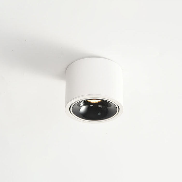 Modern Minimalist Aluminum Round Spotlight Adjustable LED Flush Mount Ceiling Light For Living Room
