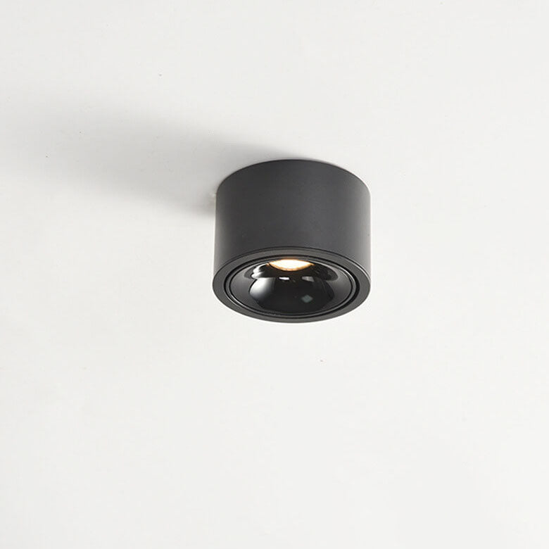 Modern Minimalist Aluminum Round Spotlight Adjustable LED Flush Mount Ceiling Light For Living Room
