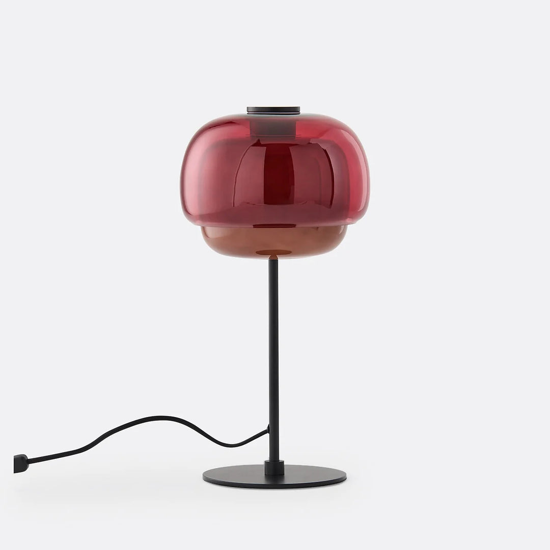 Sanae Modern Retro Double-Dome Colored Glass Table Lamp