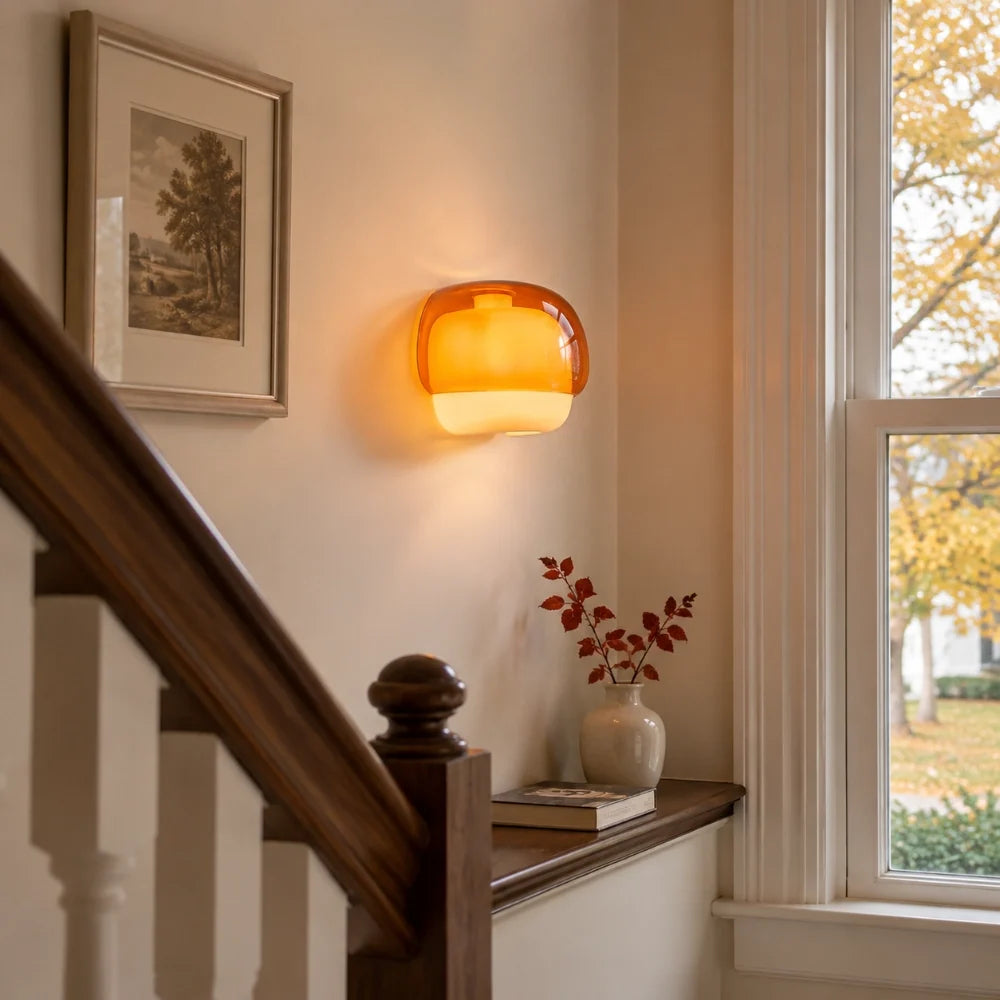 Sanae Modern Colorful Glass Shade Wall Sconce