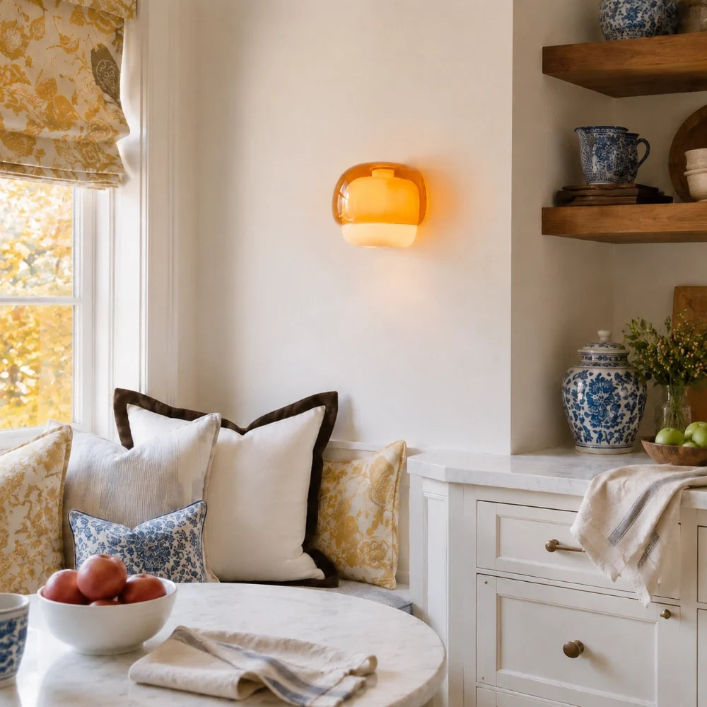 Sanae Modern Colorful Glass Shade Wall Sconce