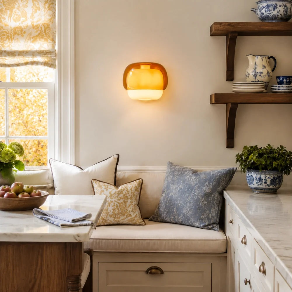 Sanae Modern Colorful Glass Shade Wall Sconce