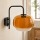 Sanae Modern Round Shade Colored Glass Wall Sconce