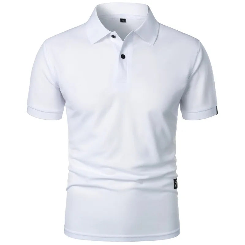 Men's Short-Sleeve Plain Summer Polo Shirt – image 8