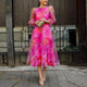 Women's Long-Sleeve Floral Midi Summer Dress – image 1