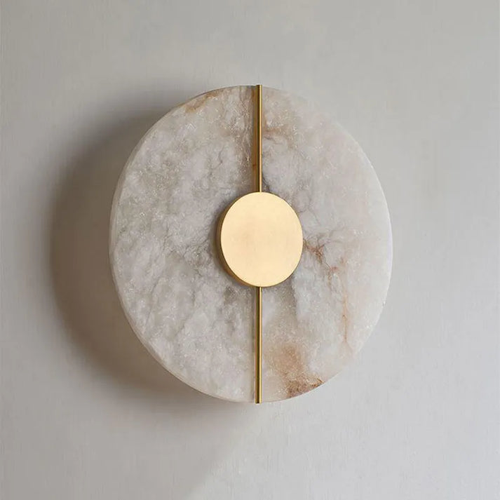 Modern Nordic Marble Round Wall Sconce LED 1-Light