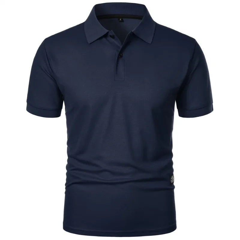 Men's Short-Sleeve Plain Summer Polo Shirt – image 10