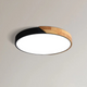 Scandinavian Wood Flush Mount Ceiling Light With LED Light