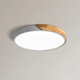 Scandinavian Wood Flush Mount Ceiling Light With LED Light