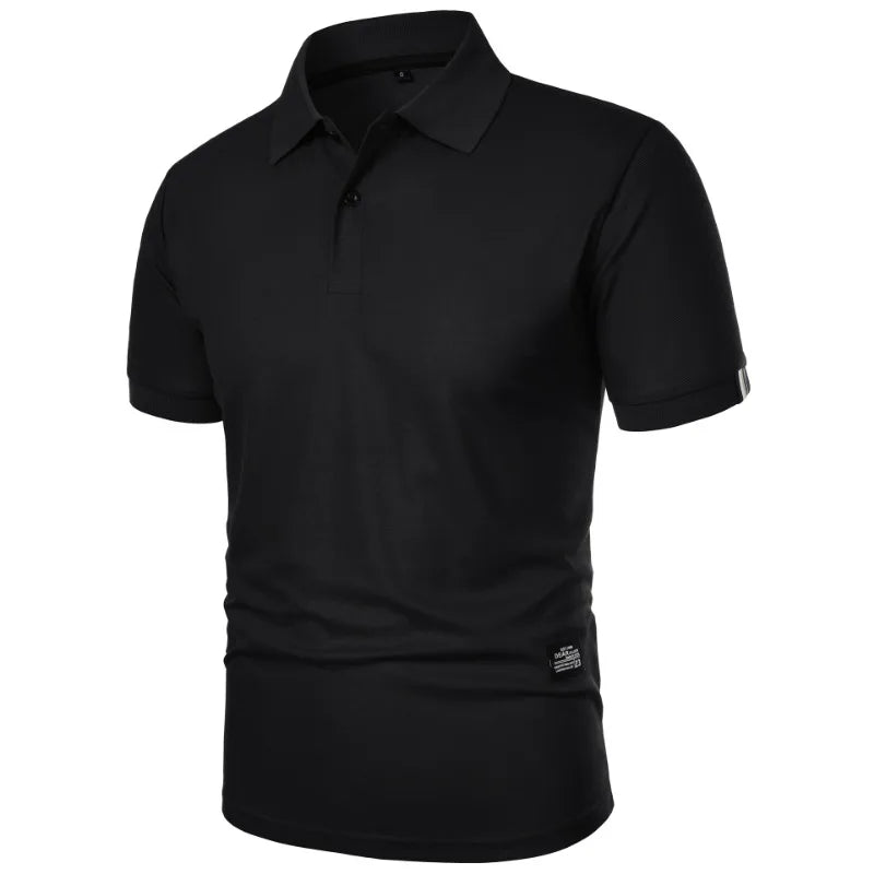 Men's Short-Sleeve Plain Summer Polo Shirt – image 1