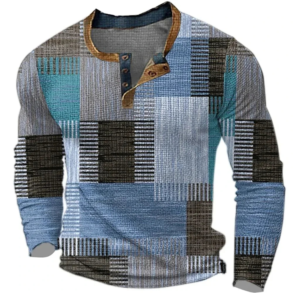 Men's Long-Sleeve Colour-Block Summer Shirt – image 2