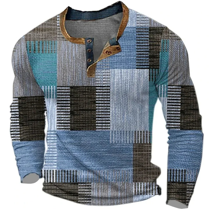 Men's Long-Sleeve Colour-Block Summer Shirt – image 2