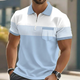 Men's Short-Sleeve Zip-Neck Colour-Block Summer Polo Shirt – image 4