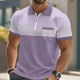 Men's Short-Sleeve Zip-Neck Colour-Block Summer Polo Shirt – image 2