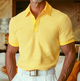 Men's Short-Sleeve Waffle-Textured Summer Polo Shirt – image 1