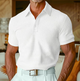 Men's Short-Sleeve Waffle-Textured Summer Polo Shirt – image 3