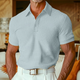 Men's Short-Sleeve Waffle-Textured Summer Polo Shirt – image 6