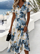 Women's Floral Wrap Midi Summer Dress – image 1