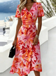 Women's Floral Wrap Midi Summer Dress – image 5
