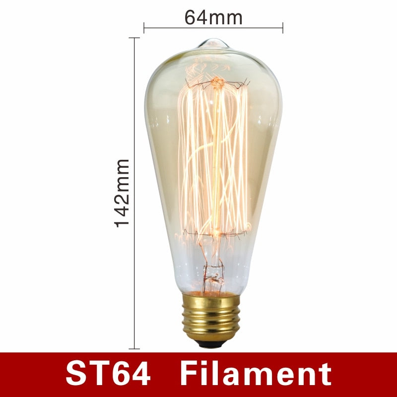 Vintage Filament E27 Light Bulbs