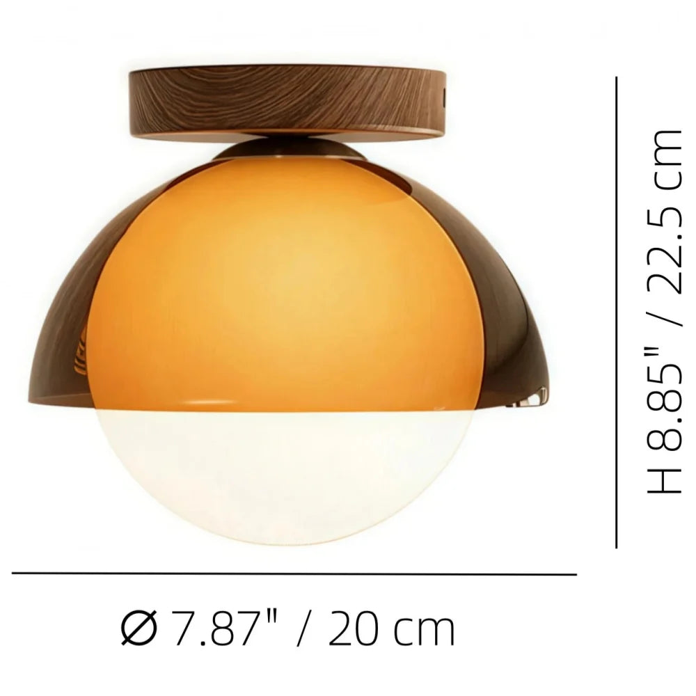 Skadi Bauhaus Vintage Acrylic Ceiling Light