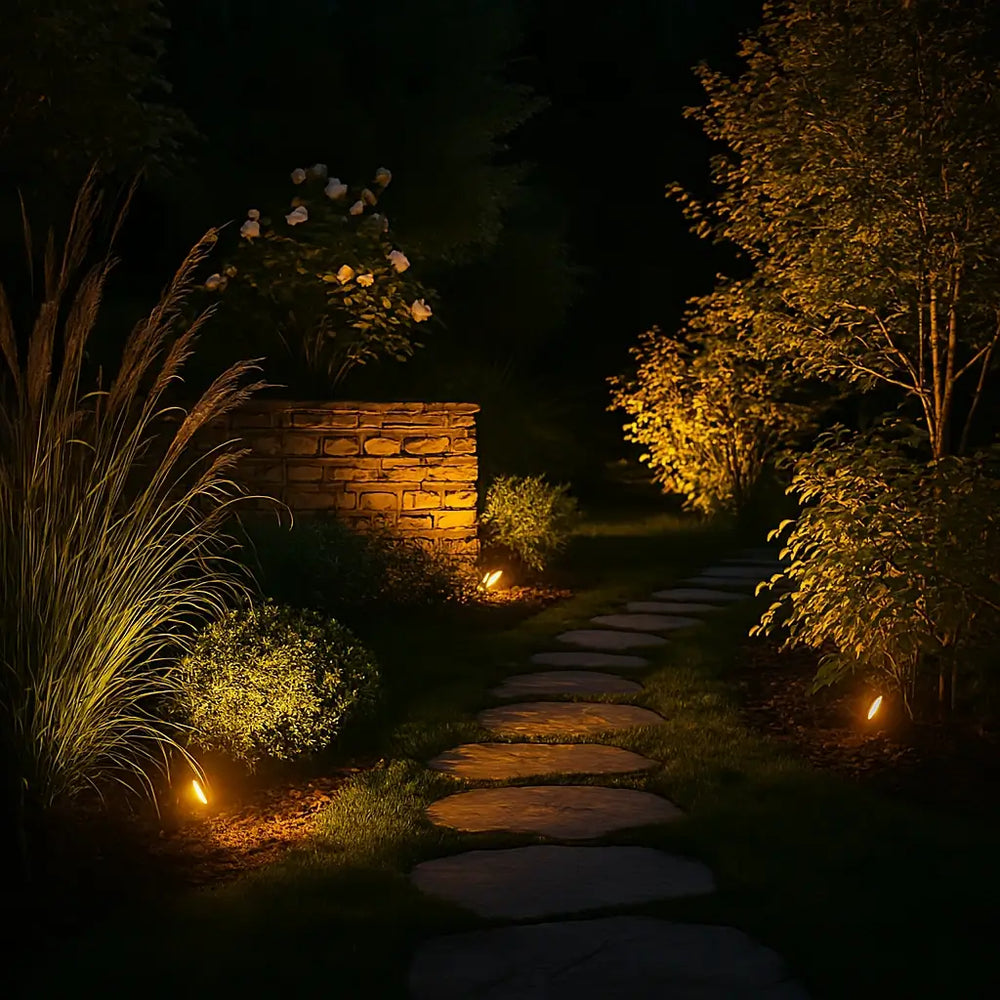 Solar Powered Colour-Changing Garden Spotlight