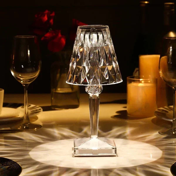 Faceted Crystal Effect Table Lamp