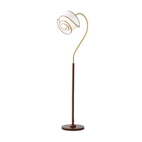Walnut wood & Gold & White