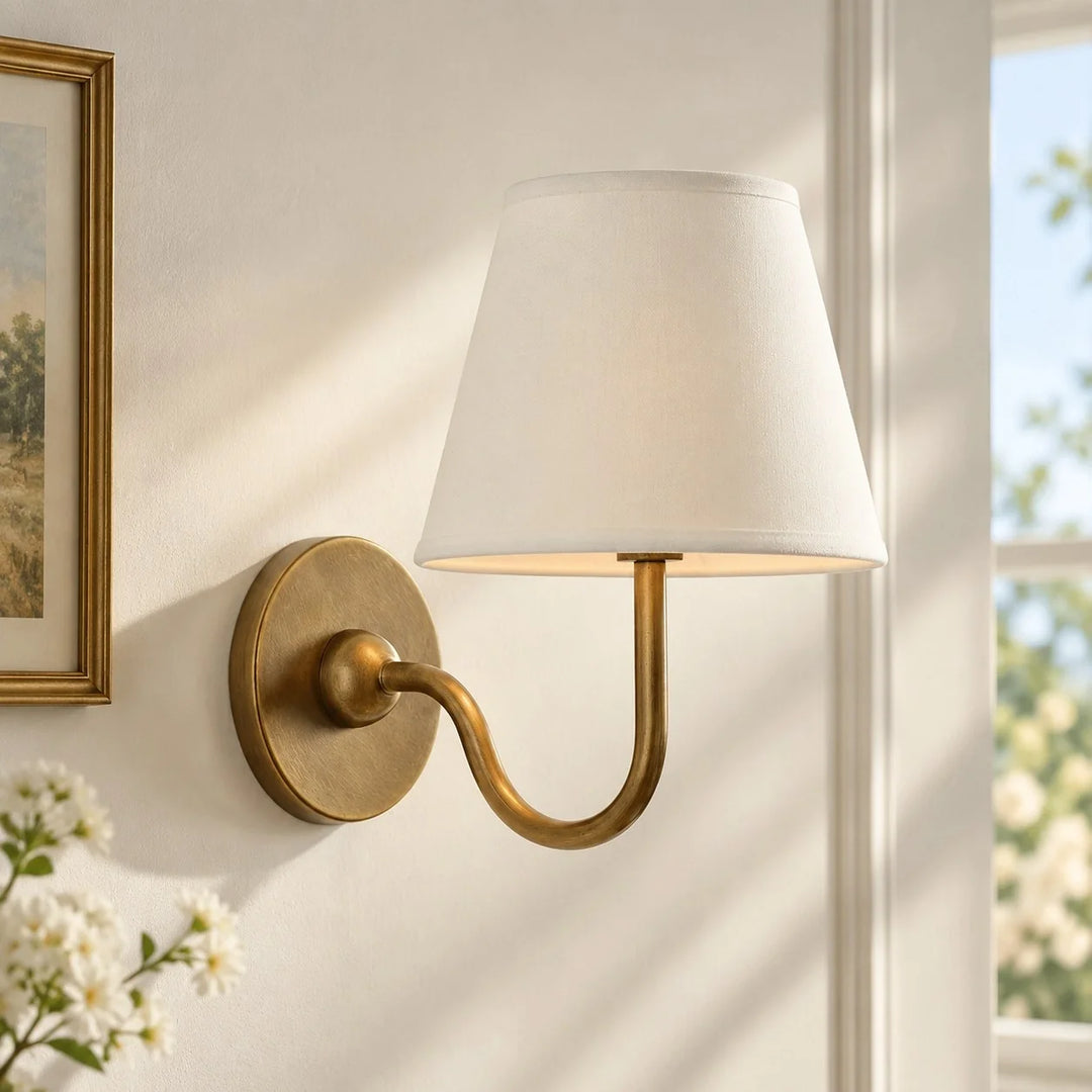 Tansy Classic Traditional Pleated Shade Wall Sconce