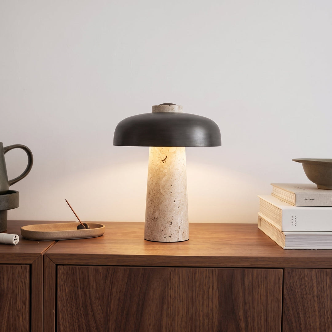 Travertine Designer Table Lamp