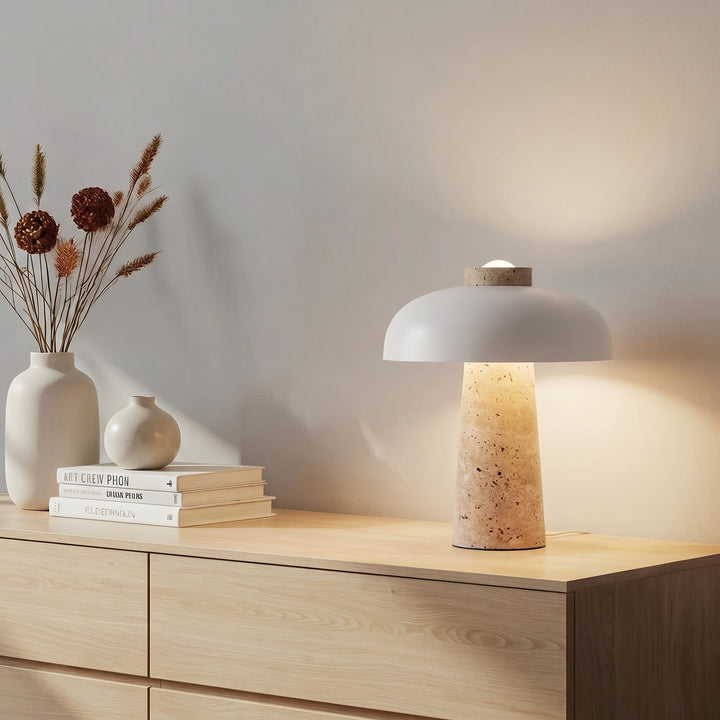 Travertine Designer Table Lamp
