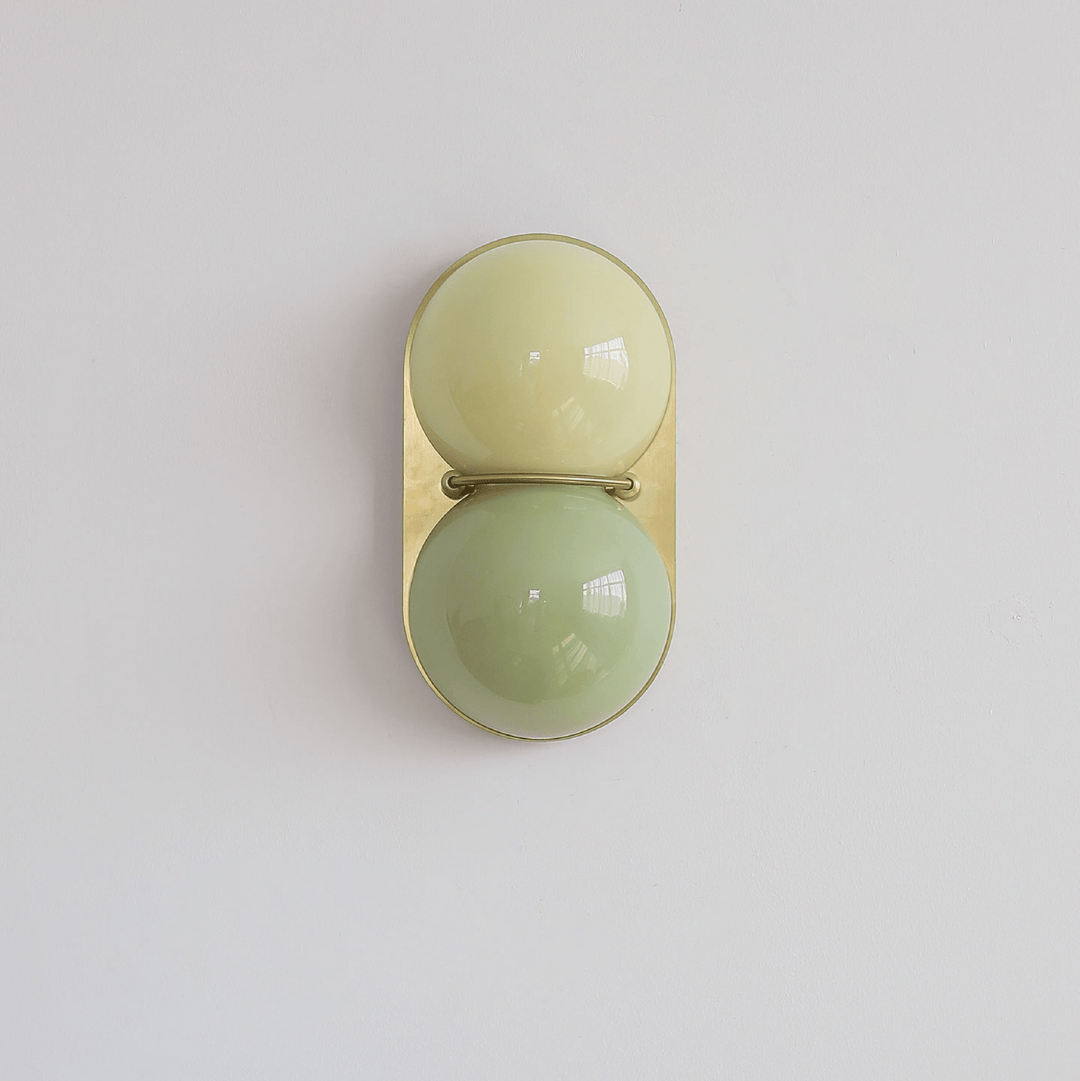 Double Glass Globe Wall Light | Copper or Black, G9