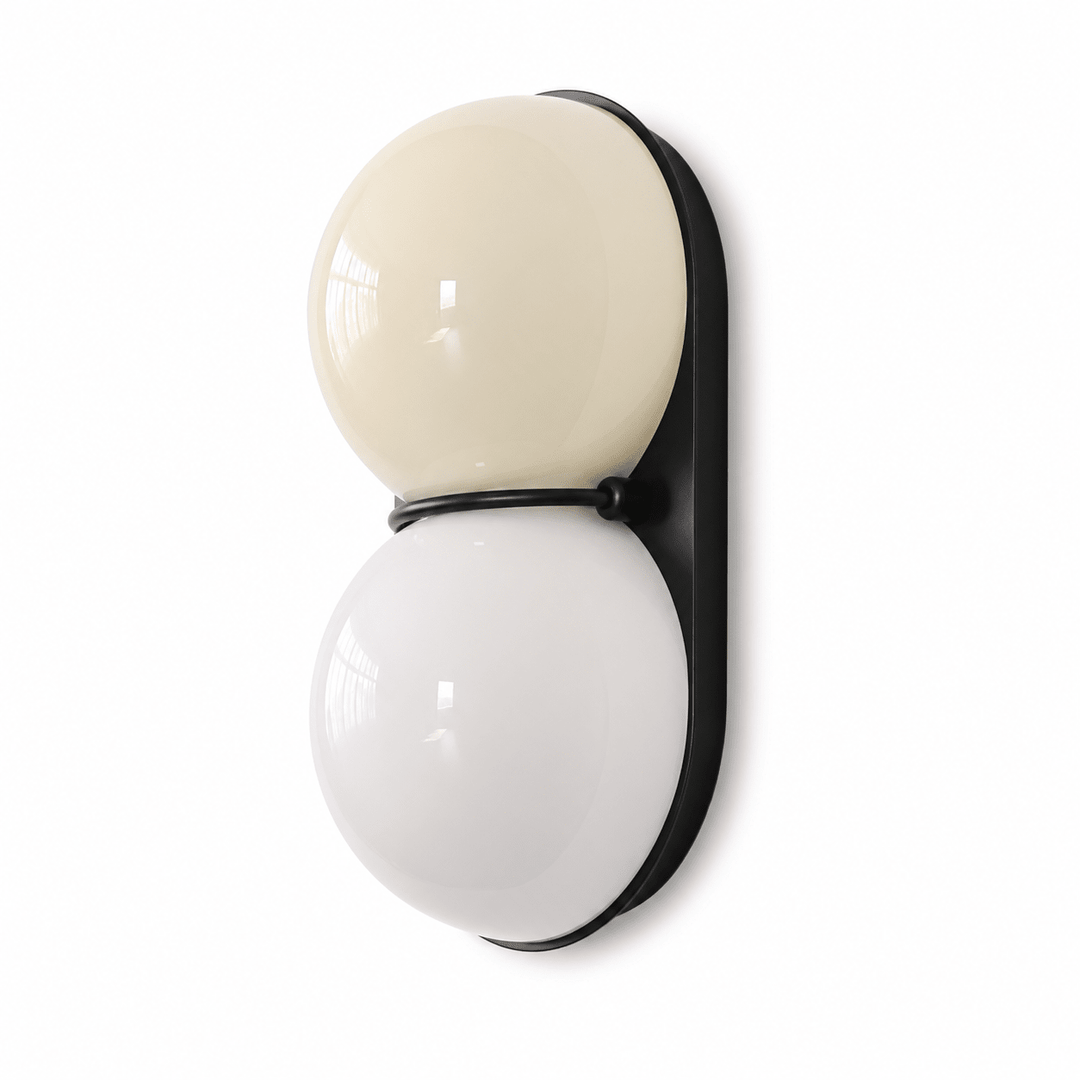 Double Glass Globe Wall Light | Copper or Black, G9