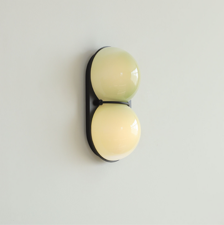 Double Glass Globe Wall Light | Copper or Black, G9