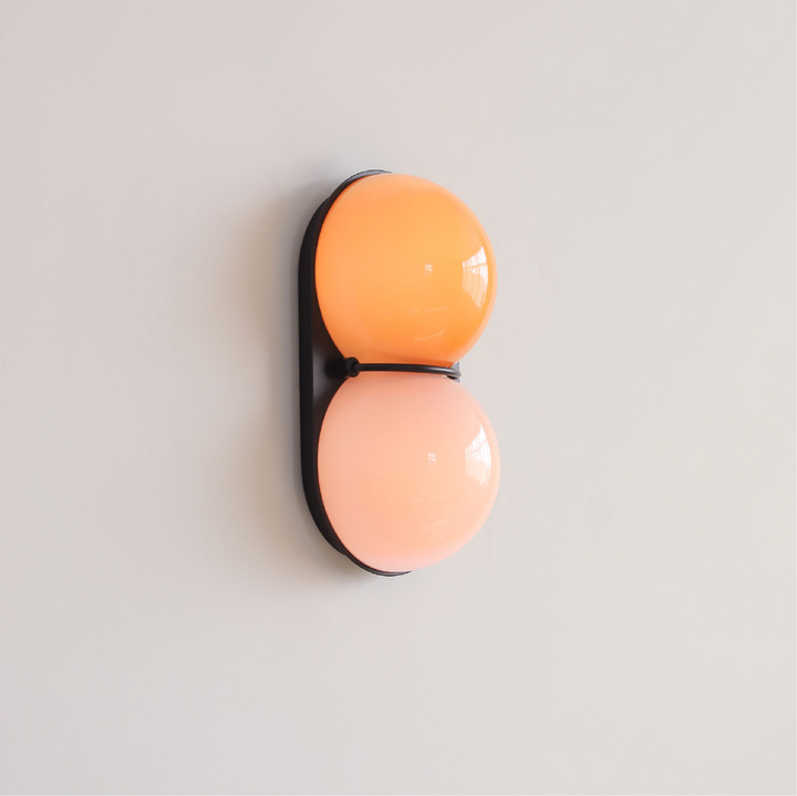 Double Glass Globe Wall Light | Copper or Black, G9