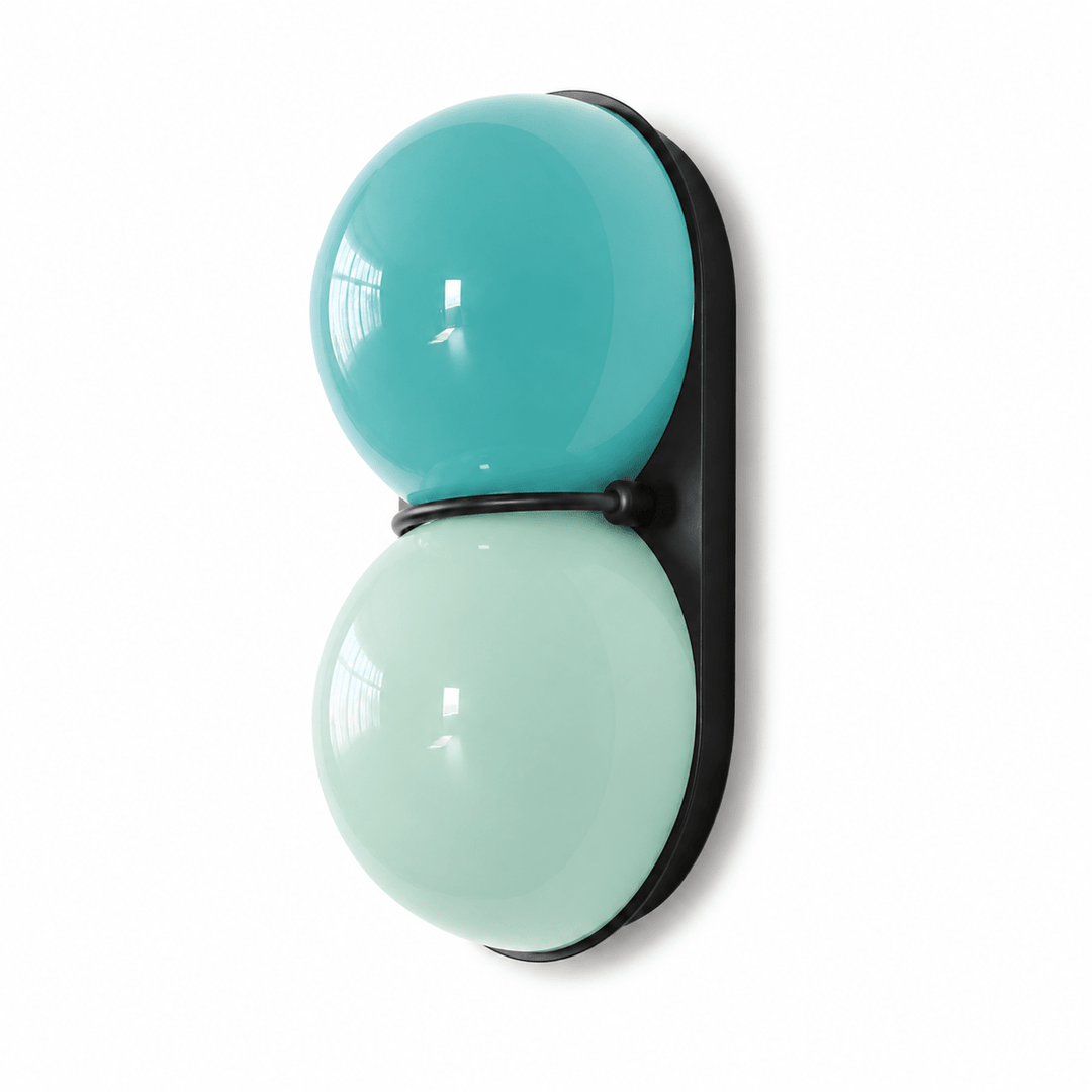 Double Glass Globe Wall Light | Copper or Black, G9