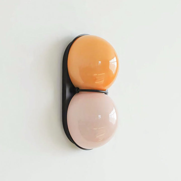 Double Glass Globe Wall Light | Copper or Black, G9