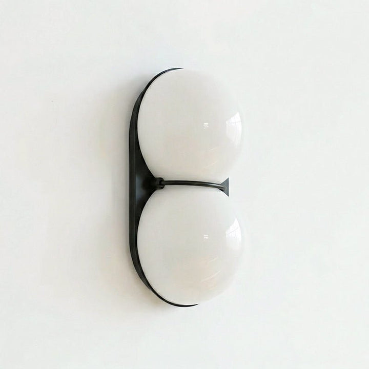 Double Glass Globe Wall Light | Copper or Black, G9