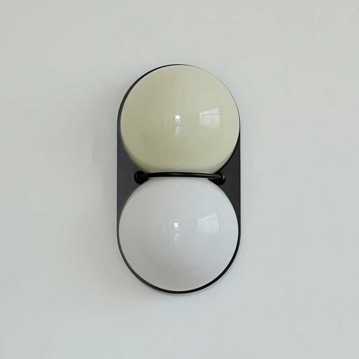 Double Glass Globe Wall Light | Copper or Black, G9