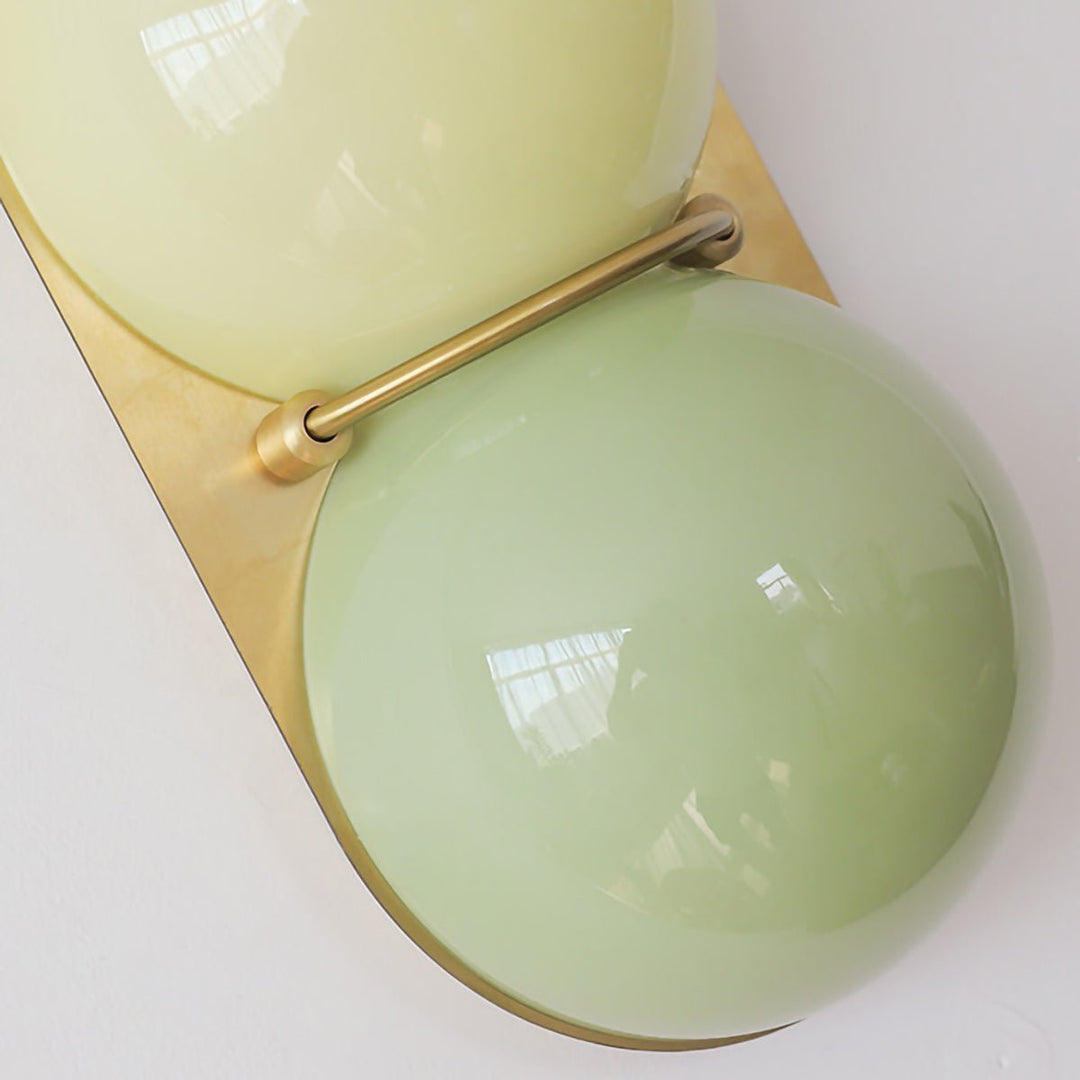 Double Glass Globe Wall Light | Copper or Black, G9