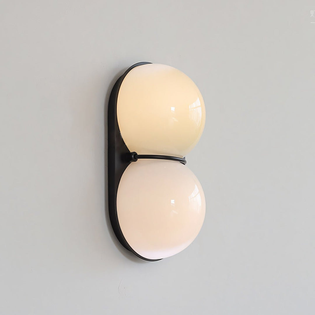 Double Glass Globe Wall Light | Copper or Black, G9