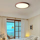 Walnut Wood Effect LED Flush Ceiling Light | Slim, 30-50 cm