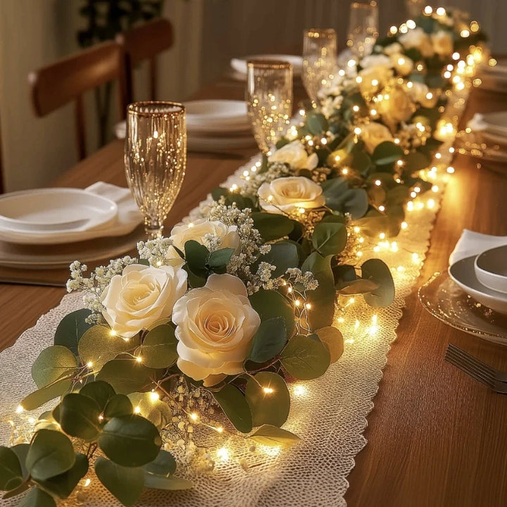 Botanical Leaf Garland String Lights