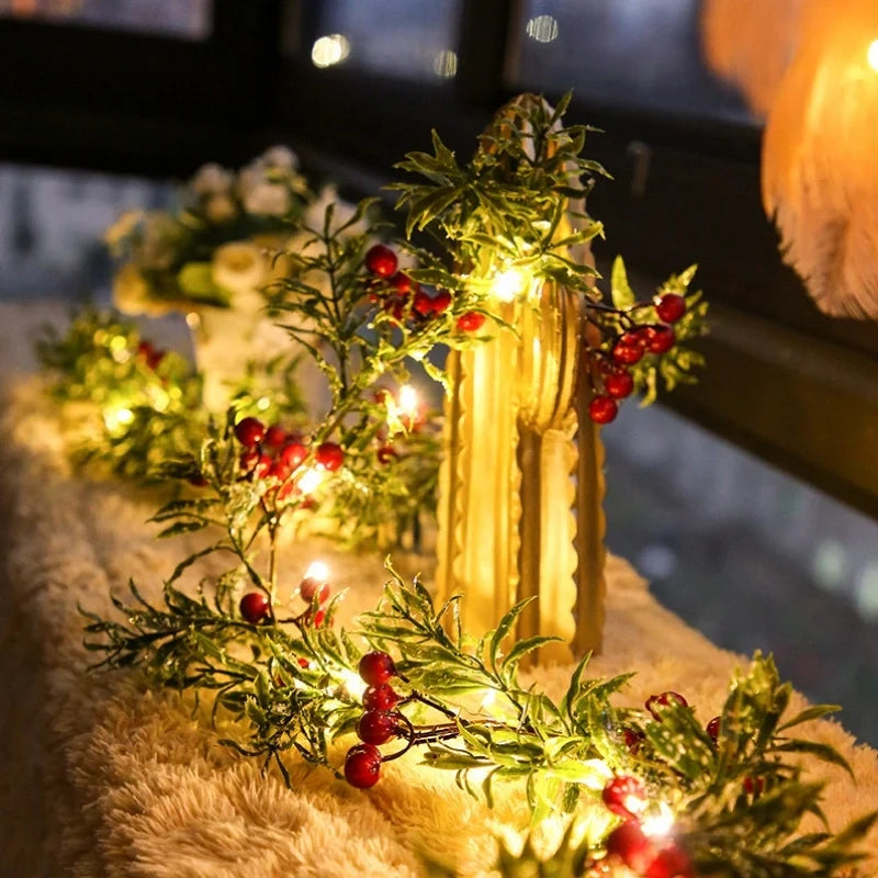 Botanical Leaf Garland String Lights